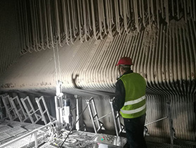 260t/h煤粉炉检修平台作业图