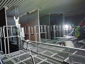 300t/h锅炉检修平台作业图