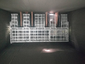 130t/h锅炉检修平台在炉内的实际组装图